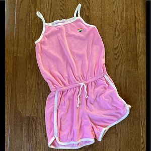 GAP pink terry girls romper